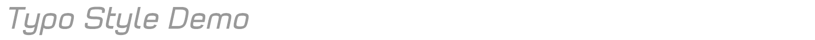 Typo Style font preview